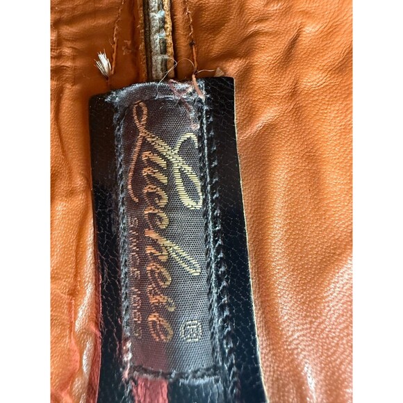 Vintage Cowboy Boots Lucchese L6809.24 Black Leather Roper Mens Size 9 EE - Picture 12 of 12